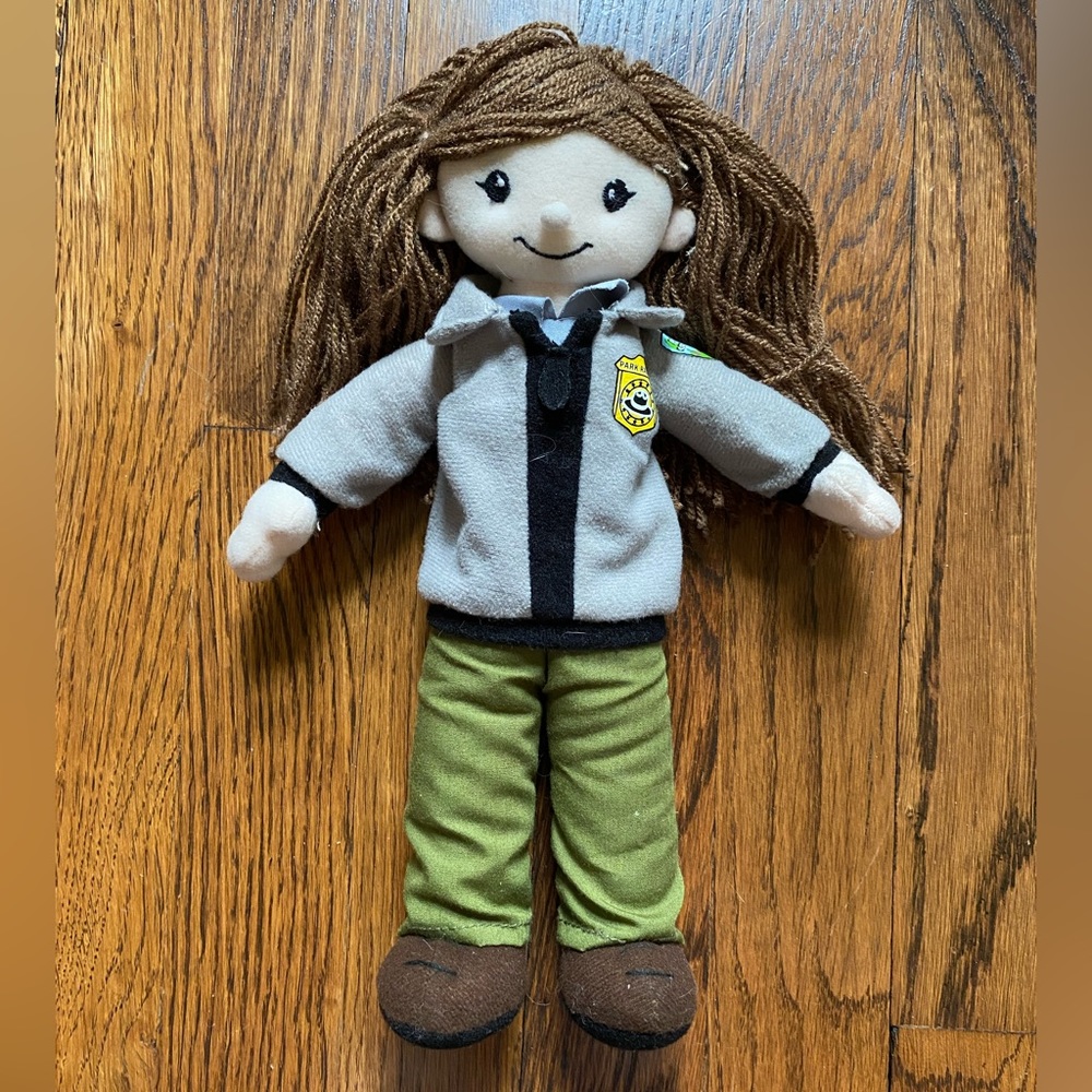 Conservation Critters Plush Girl Park Ranger Wildlife Artist Service Doll 11"